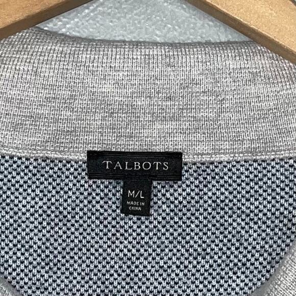 Talbots Size M L Gray Sabrina Slouchy Poncho Sweater Preppy Coastal Casual - Picture 4 of 9
